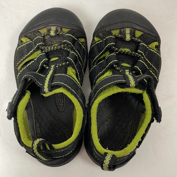 Keen Newport lime green and black hiking, walking, water sandal sz 5 - Picture 4 of 7